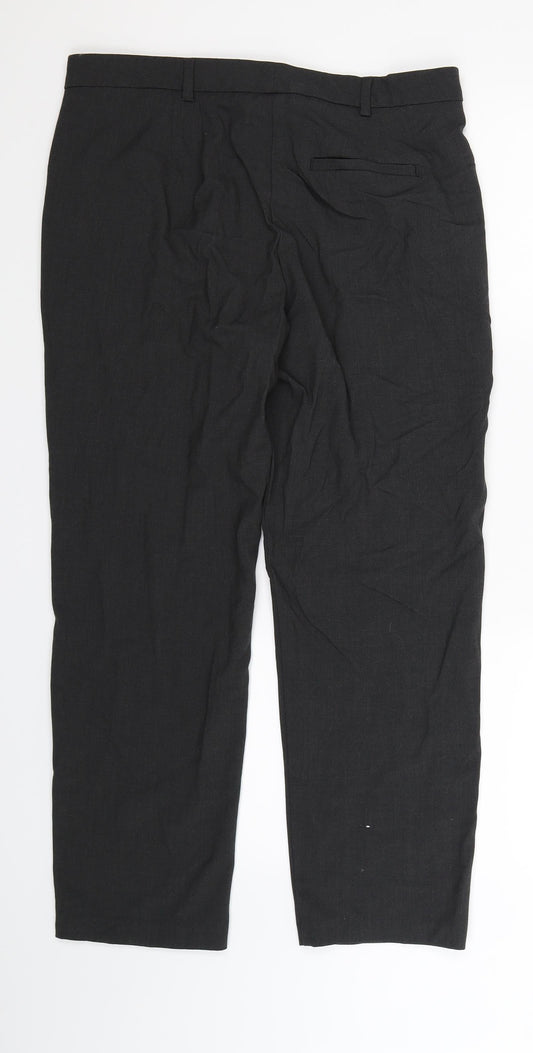 Womens UK Size 14 Marks and Spencer Regular Fit  Grey Trousers