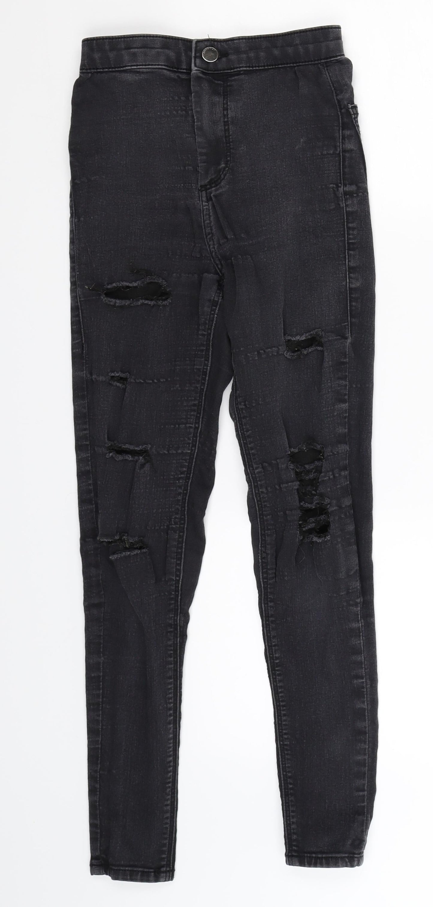 Topshop Womens Black  Denim Jegging Jeans Size 25 in L26 in