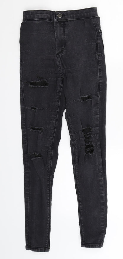 Topshop Womens Black  Denim Jegging Jeans Size 25 in L26 in