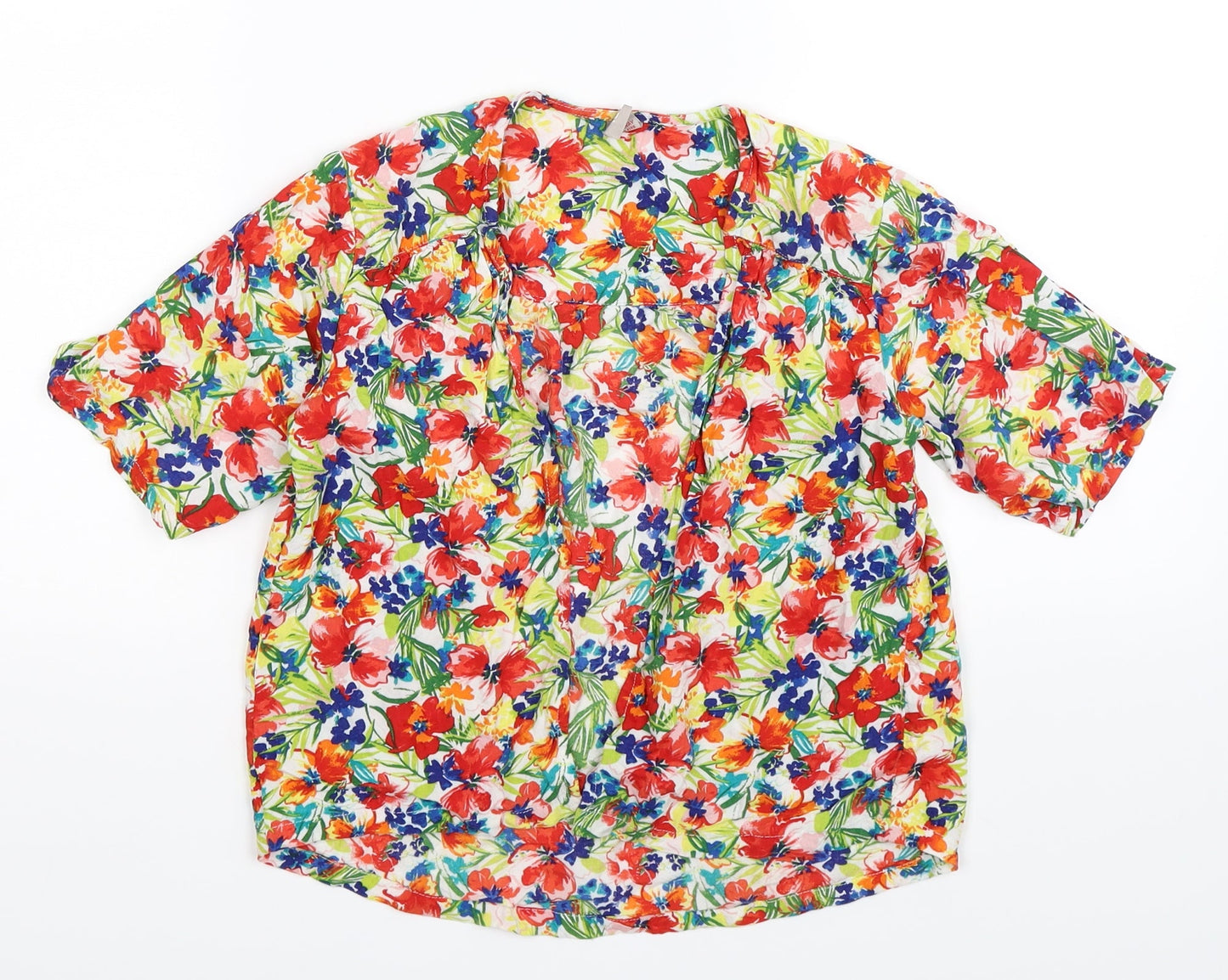 TU Girls Multicoloured Floral  Cardigan Jumper Size 7 Years