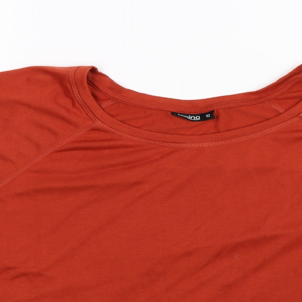 Janina Womens Brown   Basic T-Shirt Size 14