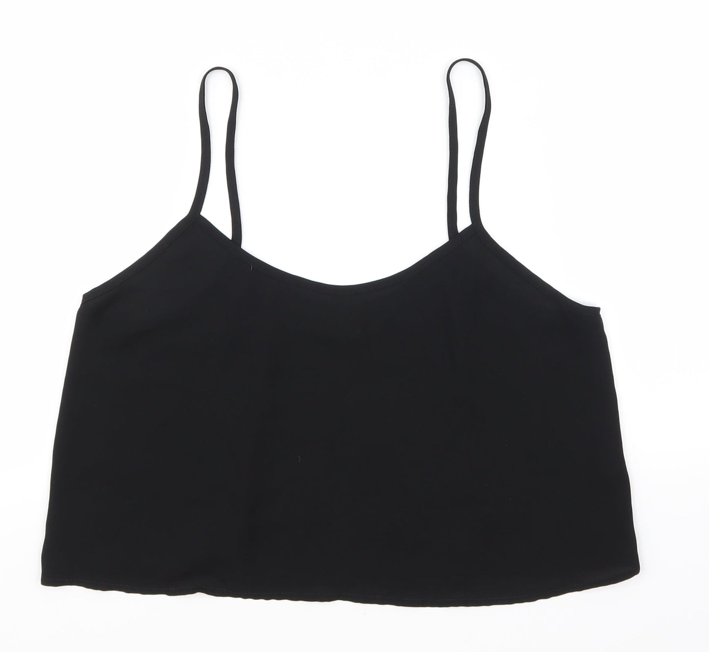 Womens UK Size 10 Topshop Black Basic Tank