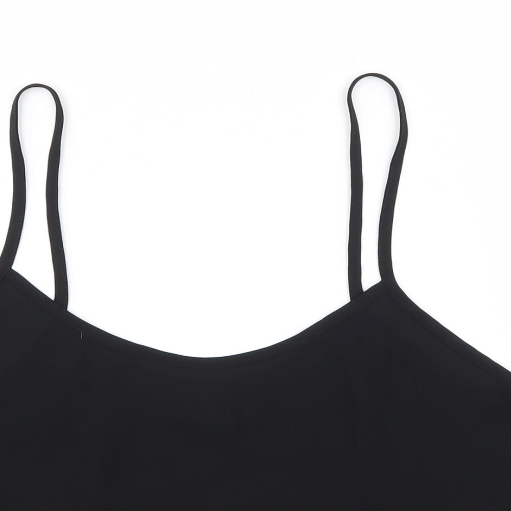 Womens UK Size 10 Topshop Black Basic Tank