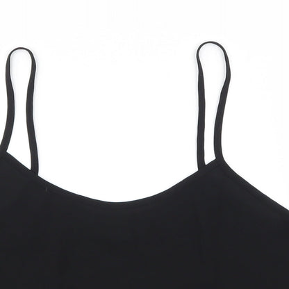 Womens UK Size 10 Topshop Black Basic Tank