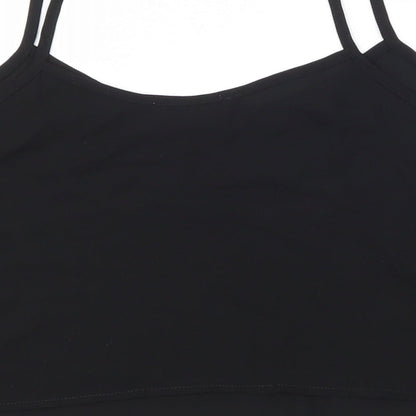 Womens UK Size 10 Topshop Black Basic Tank