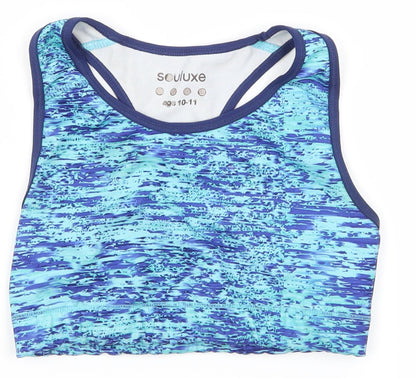 Souluxe Girls Blue   Basic Tank Size 10-11 Years