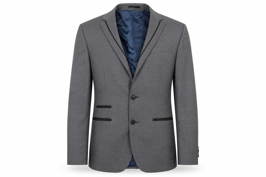 Mens UK Size 34 River Island Regular Grey Suit Jacket