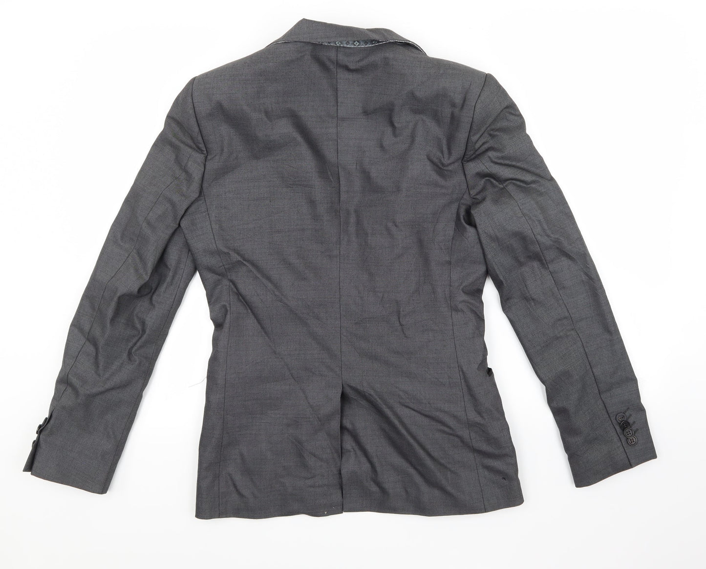 Mens UK Size 34 River Island Regular Grey Suit Jacket