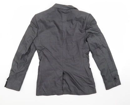 Mens UK Size 34 River Island Regular Grey Suit Jacket