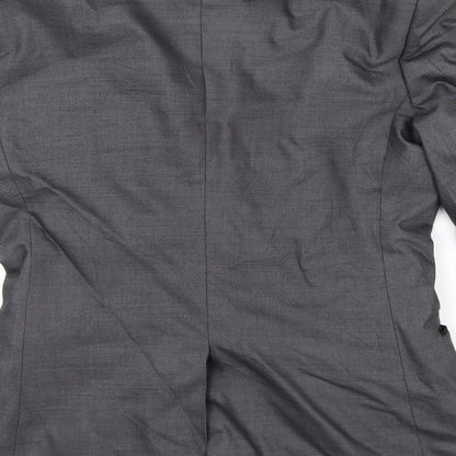 Mens UK Size 34 River Island Regular Grey Suit Jacket