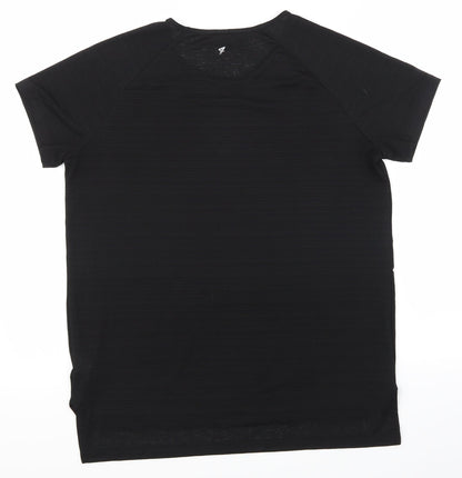 Womens UK Size 10 workout Black Basic T-Shirt
