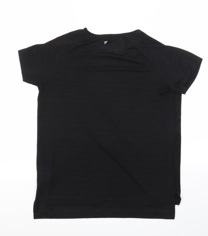 Womens UK Size 10 workout Black Basic T-Shirt