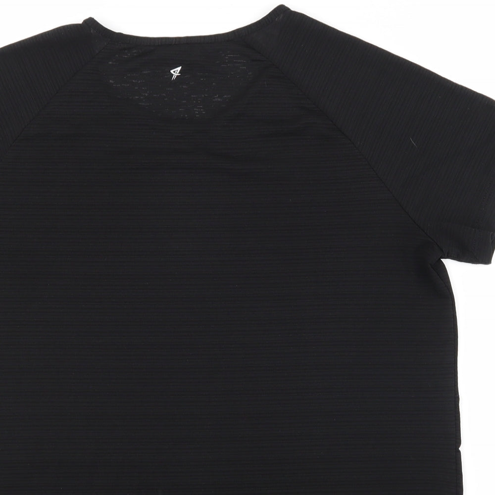 Womens UK Size 10 workout Black Basic T-Shirt