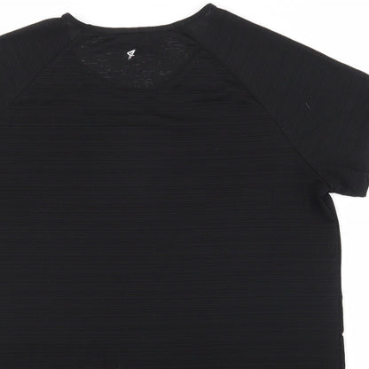 Womens UK Size 10 workout Black Basic T-Shirt