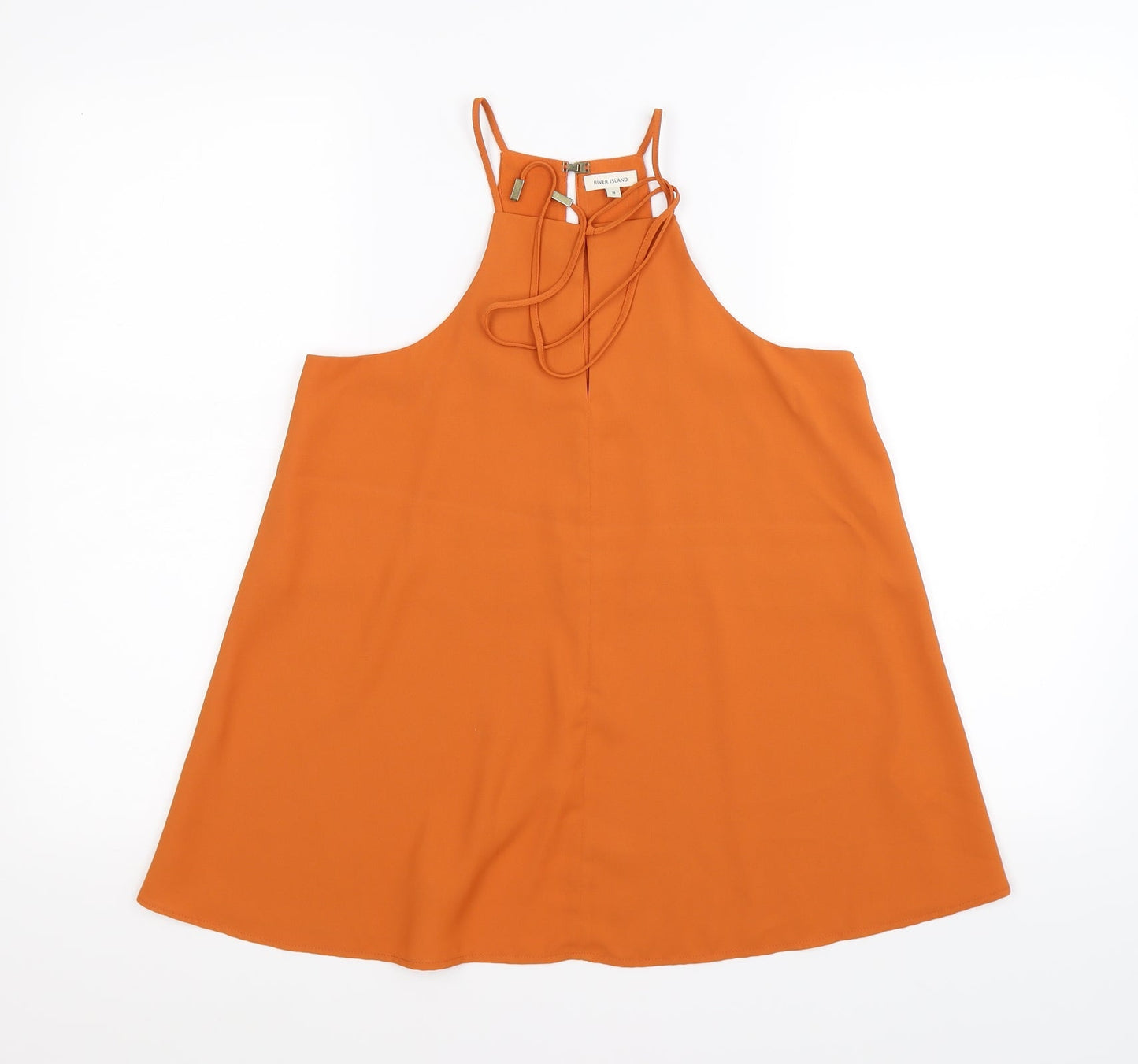 Womens UK Size 8 River Island Orange Basic Tank