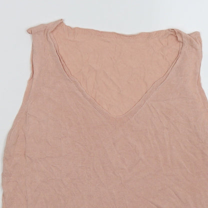 Womens UK Size 12 F&F Pink Basic Tank