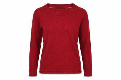 Bonmarché Womens Red Knit Pullover Jumper Size XS