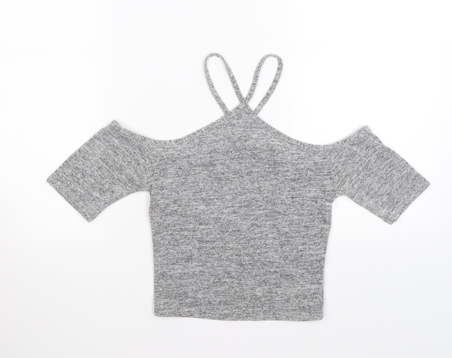 Womens UK Size 6 Miss Selfridge Grey Cropped Tank