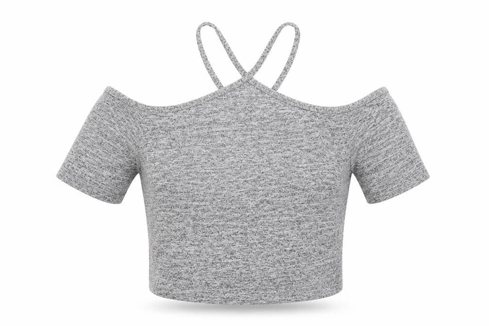 Womens UK Size 6 Miss Selfridge Grey Cropped Tank