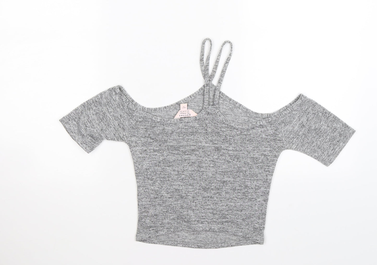 Womens UK Size 6 Miss Selfridge Grey Cropped Tank
