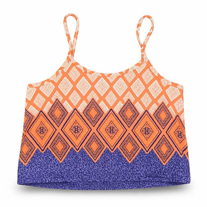 Womens UK Size 4 Boohoo Multicoloured Cropped Tank