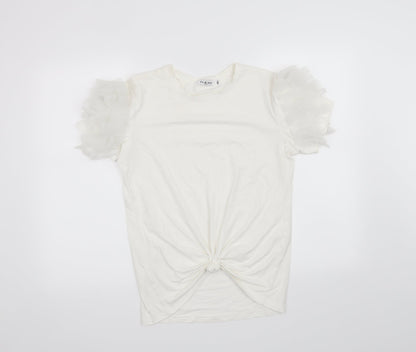 Yu & Me Womens White   Basic T-Shirt Size M