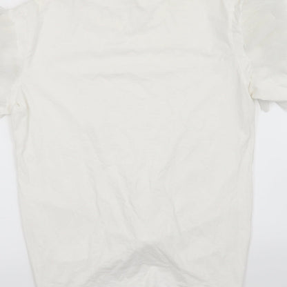 Yu & Me Womens White   Basic T-Shirt Size M