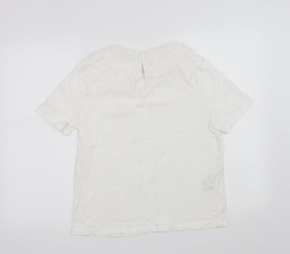 MNG Womens White   Basic T-Shirt Size M