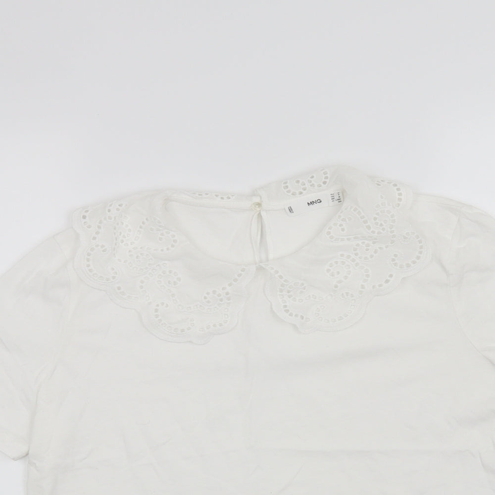 MNG Womens White   Basic T-Shirt Size M
