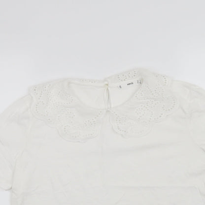 MNG Womens White   Basic T-Shirt Size M