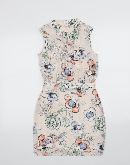 ASOS Womens Pink Floral  A-Line  Size 8