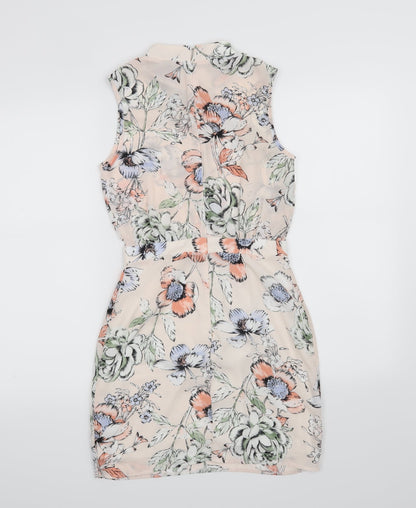 ASOS Womens Pink Floral  A-Line  Size 8