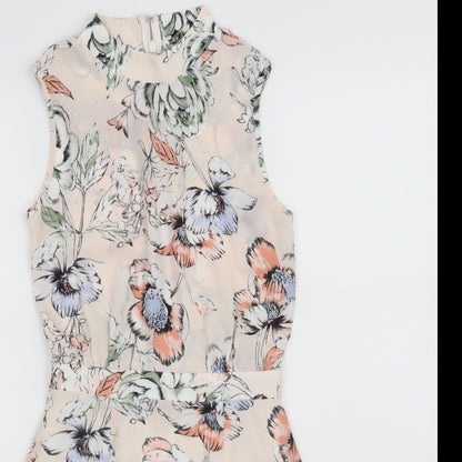 ASOS Womens Pink Floral  A-Line  Size 8