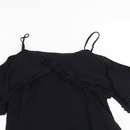 Womens UK Size 14 NEXT Black Basic Tank