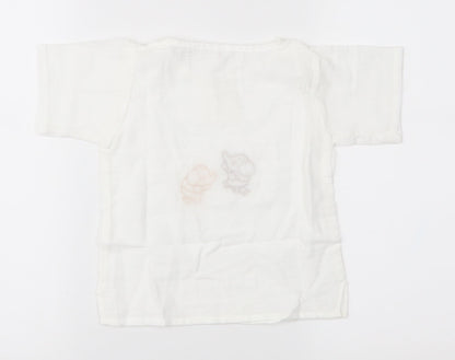 Preworn Baby White   Pullover T-Shirt Size 18-24 Months