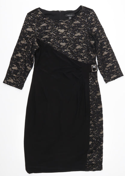 R&M Richards Womens Black   Bodycon  Size 12