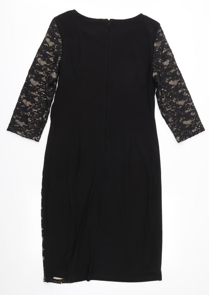 R&M Richards Womens Black   Bodycon  Size 12
