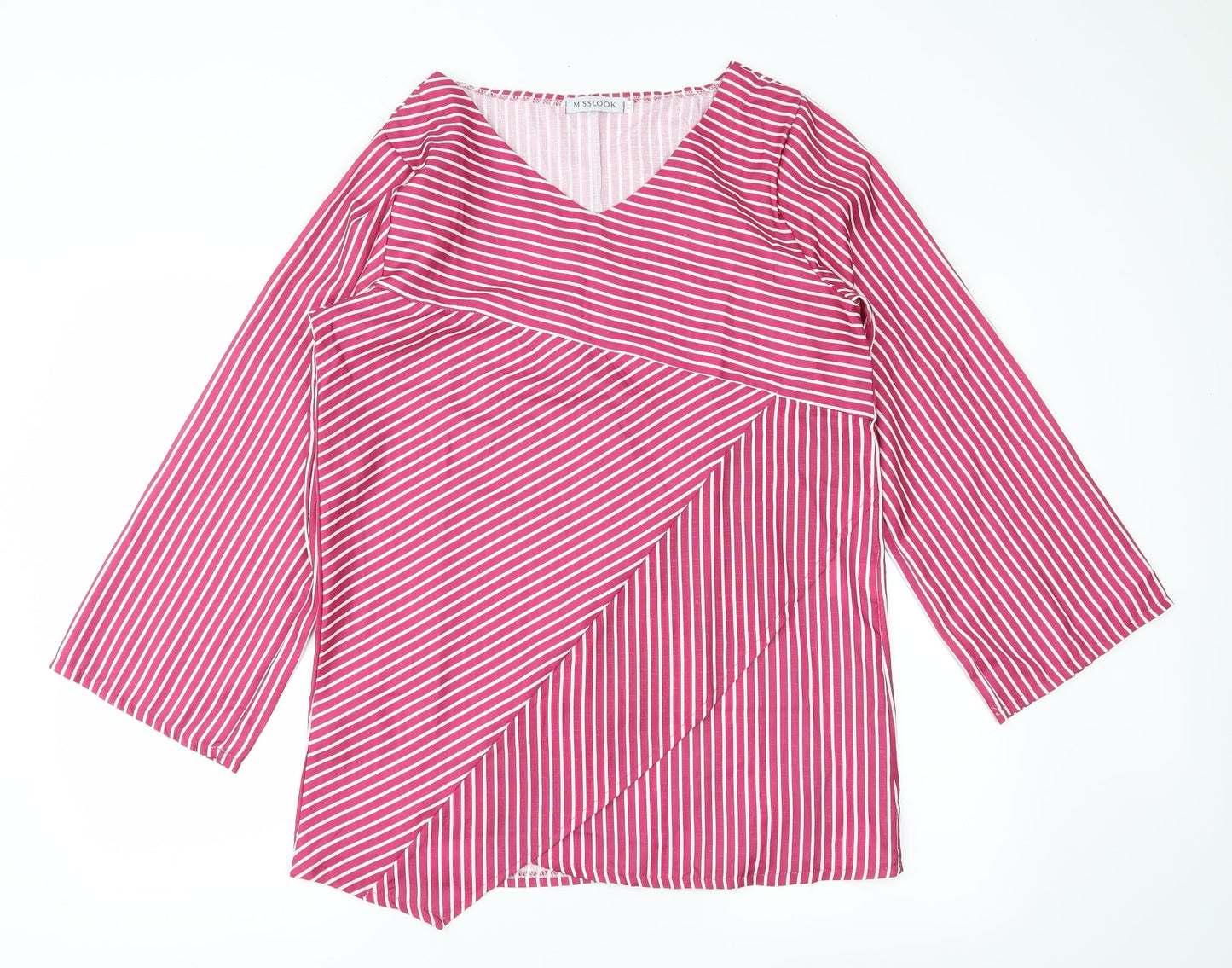 Womens UK Size XL MissLook Pink Basic Blouse