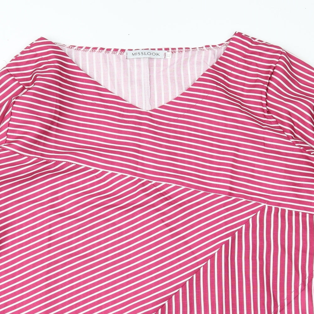 Womens UK Size XL MissLook Pink Basic Blouse