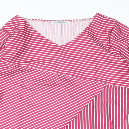 Womens UK Size XL MissLook Pink Basic Blouse