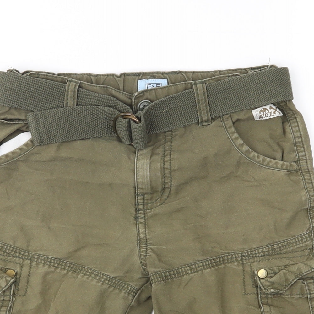F&F Boys Green   Cargo Shorts Size 5-6 Years