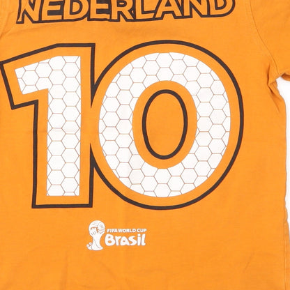 brasil Boys Orange   Basic T-Shirt Size 6-7 Years