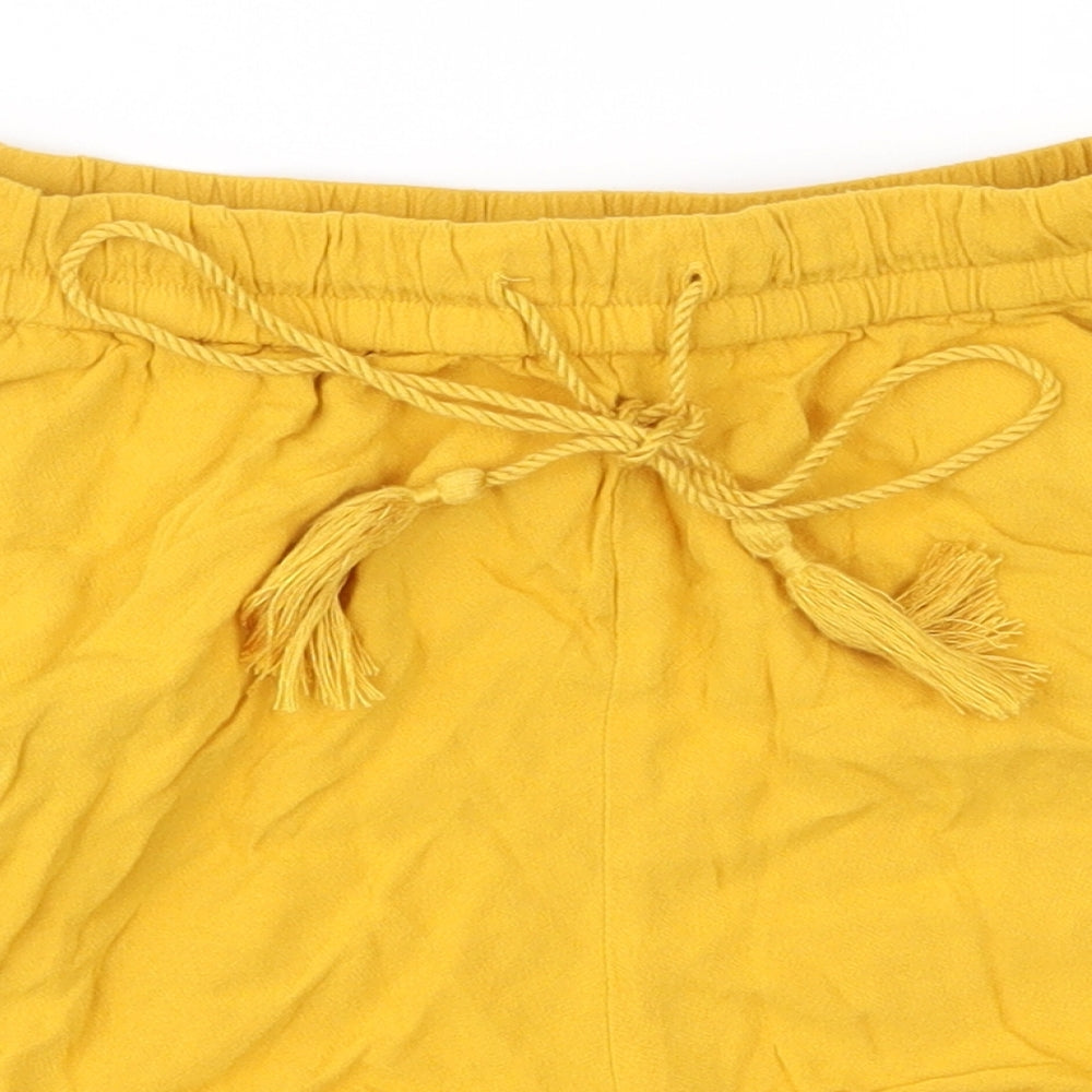 H&M Womens Yellow   Hot Pants Shorts Size 36