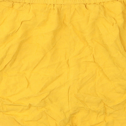 H&M Womens Yellow   Hot Pants Shorts Size 36
