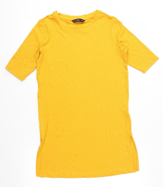 F&F Womens Orange   Basic T-Shirt Size 8