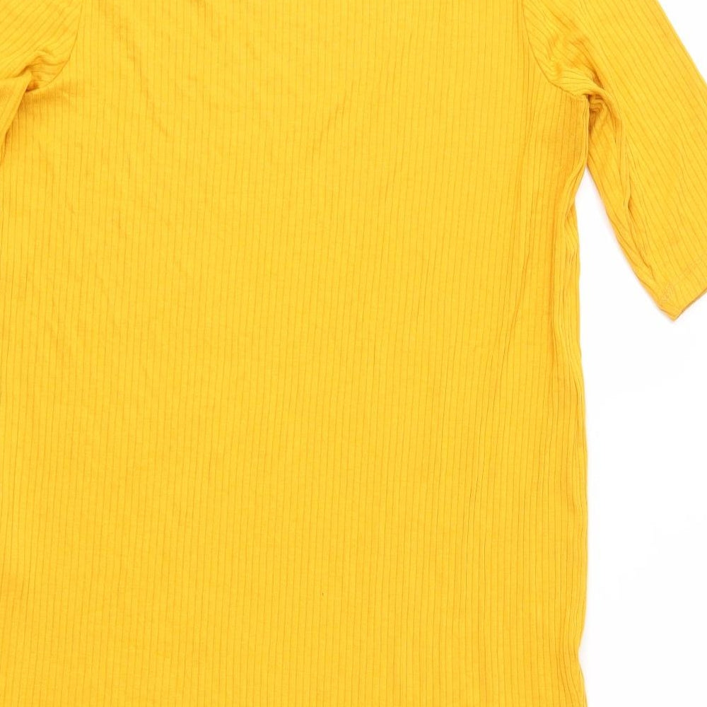 Womens UK Size 8 F&F Orange Basic T-Shirt