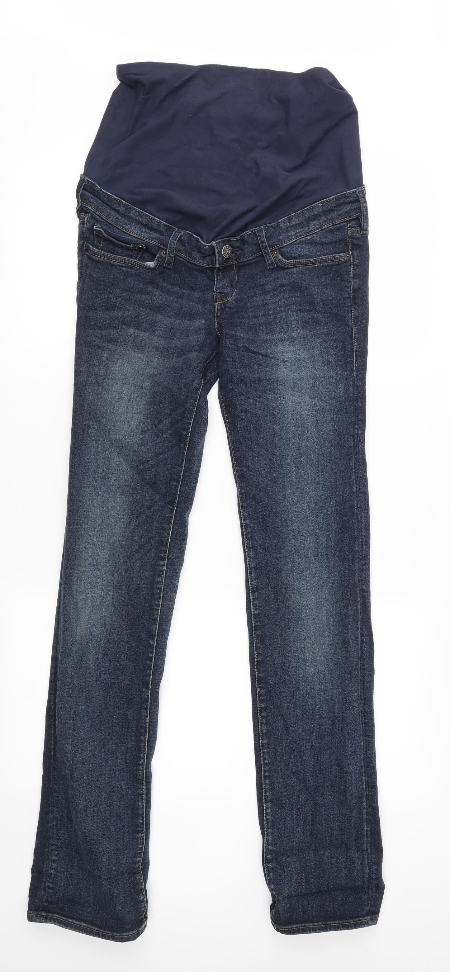 Womens UK Size 38 H&M Regular Fit Straight Blue Jeans