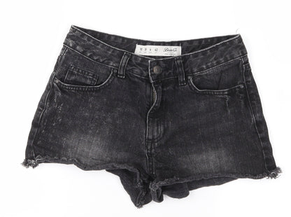 Denim & Co. Womens Black   Cut-Off Shorts Size 10
