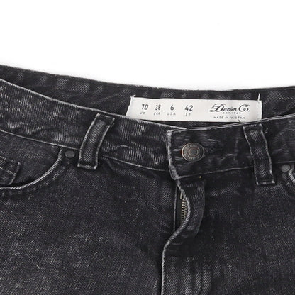 Denim & Co. Womens Black   Cut-Off Shorts Size 10