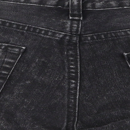 Denim & Co. Womens Black   Cut-Off Shorts Size 10